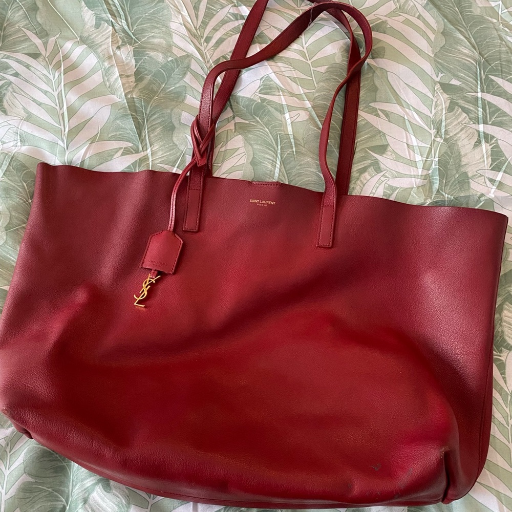 Saint Laurent Leather Tote Bag